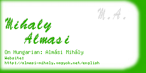 mihaly almasi business card